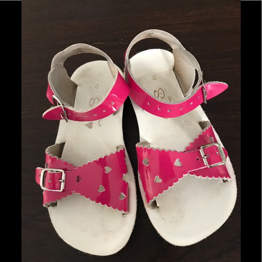 Sun San sweetheart girls pink sandals size 10